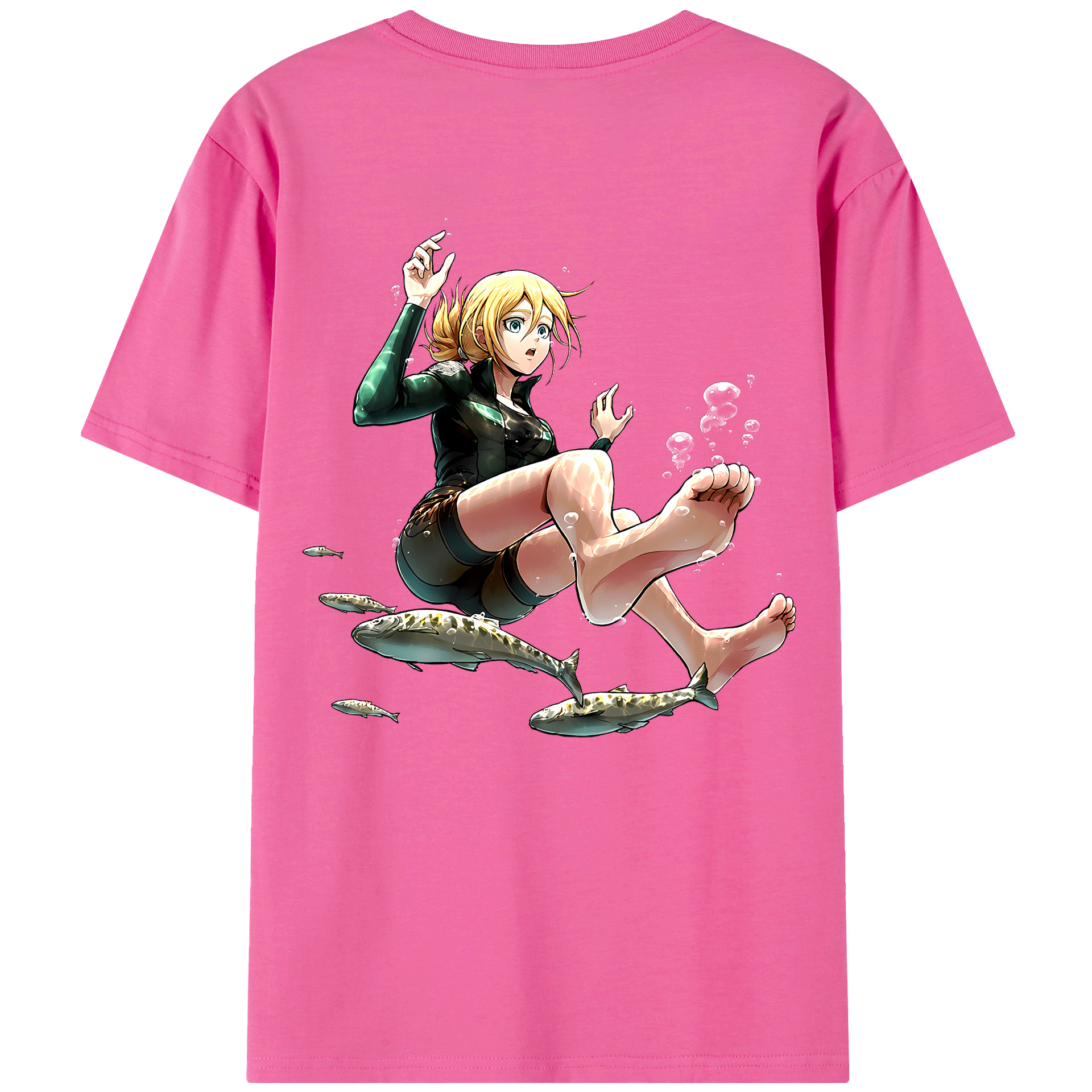 （画像用） 進撃の巨人 クリスタ·レンズ Attack on Titan Christa Lenz レディース半袖Tシャツ(バックプリント)